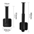 thumbnail image 2 of DODAMOUR 2 Pcs Plastic Curtain Holdbacks for Wall, Self-Adhesive Curtain Hooks Organize and Decorate, L Shape Retractable Curtain Tiebacks Window Treatment (Black), 2 of 6