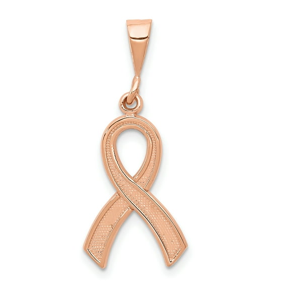 Finest Gold 14K Rose Gold Awareness Pendant
