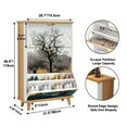 thumbnail image 2 of Shoe Storage Cabinet with 3 Flip Drawers for modern abstract 3d painting deer Shoe Rack Storage Organizer, 2 of 8