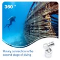 thumbnail image 4 of Soidarity Regulador de buceo, bola redonda portátil, adaptador de conexión antioxidante giratorio de 360 ​​grados, conector de esnórquel para Deportes acuáticos SA-14 Soidarity OD020969-03, 4 of 6