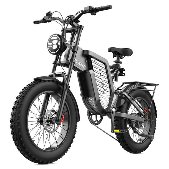 Electric Bike for Adults,2000W 34mph Moutain Bike,48V 35AH 20" Fat Tire Electric Bicycle Full Suspension UL2849