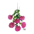 thumbnail image 2 of Artificial Petunia Flowers 50 Stems 13 Inch UV Resistant Fake Petunia Bouquet, Realistic Faux Floral Bundle for Outdoor Garden Patio Window Box Hanging Basket Home Decor, 2 of 6
