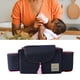 thumbnail image 3 of Organizador portátil para cochecito, impermeable, con portavasos térmico y bolsa para cochecito. borla rosa, 3 of 7