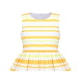 thumbnail image 4 of Girls Dress Yellow Floral Leaf Striped Sleeveless Summer Sundress Cotton 7-8 Years, 4 of 7