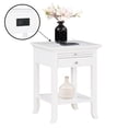thumbnail image 3 of American Heritage Logan Table d'Appoint avec Station de Recharge, Fini Bois Blanc, 3 of 8