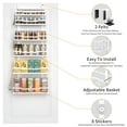 thumbnail image 5 of Over The Door Pantry Organizer with Adjustable Shelves, 6-Tier Metal Spice Rack for Kitchen Bathroom Laundry Room Storage, Space Saving Hanging Organizer, White, 5 of 6