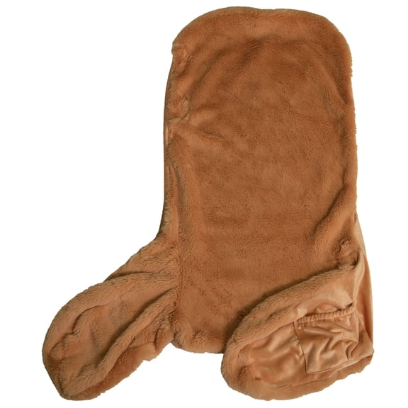 Home Soft Things Faux Fur Bedrest Pillow Cover Large Size - Umber - 28" x 30" x 17"