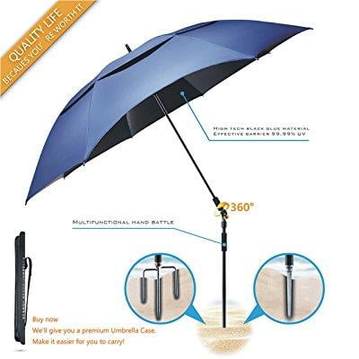 Portable Sun Beach Umbrella Carbon Fiber Stand Innovation Portable Sun Beach Umbrella Carbon Fiber Stand Innovation Vinyl Uv Protection Quick