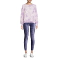 thumbnail image 5 of Time and Tru Women's Fashion Tie-Dye Raglan Sweatshirt, 5 of 5