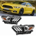 thumbnail image 5 of HOUGEET Headlights Assembly Fit for Ford Mustang 2015-2017 without Bulbs (D3S), Black Headlamp Replacement, Driver Side, 5 of 8