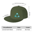 thumbnail image 4 of DouZhe Flat Brim Cap Snapback Hat, Eat Work Play Sleep Cycle Prints Adjustable Green Adult Baseball Cap, 4 of 7
