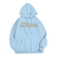 thumbnail image 2 of CONFREE Men's Hoodie Letter Prints Hoodies For Men Graphic Long Sleeve Casual Pullover Hooded Sweatshirts With Pockets, 2 of 8