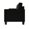 thumbnail image 5 of Home Design Marcia Square Arm Sofa with Padded Back and Seat, Modern Upholstery, Black Legs, Comfortable Living Room Seating, Black, 5 of 8