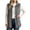 Gray 01, variant on Karymi Cute Tops for Women Collared Sleeveless Corduroy Vest, Button Down Waistcoat, Casual Solid Lapel Pocketless Tunic Cardigan Jacket