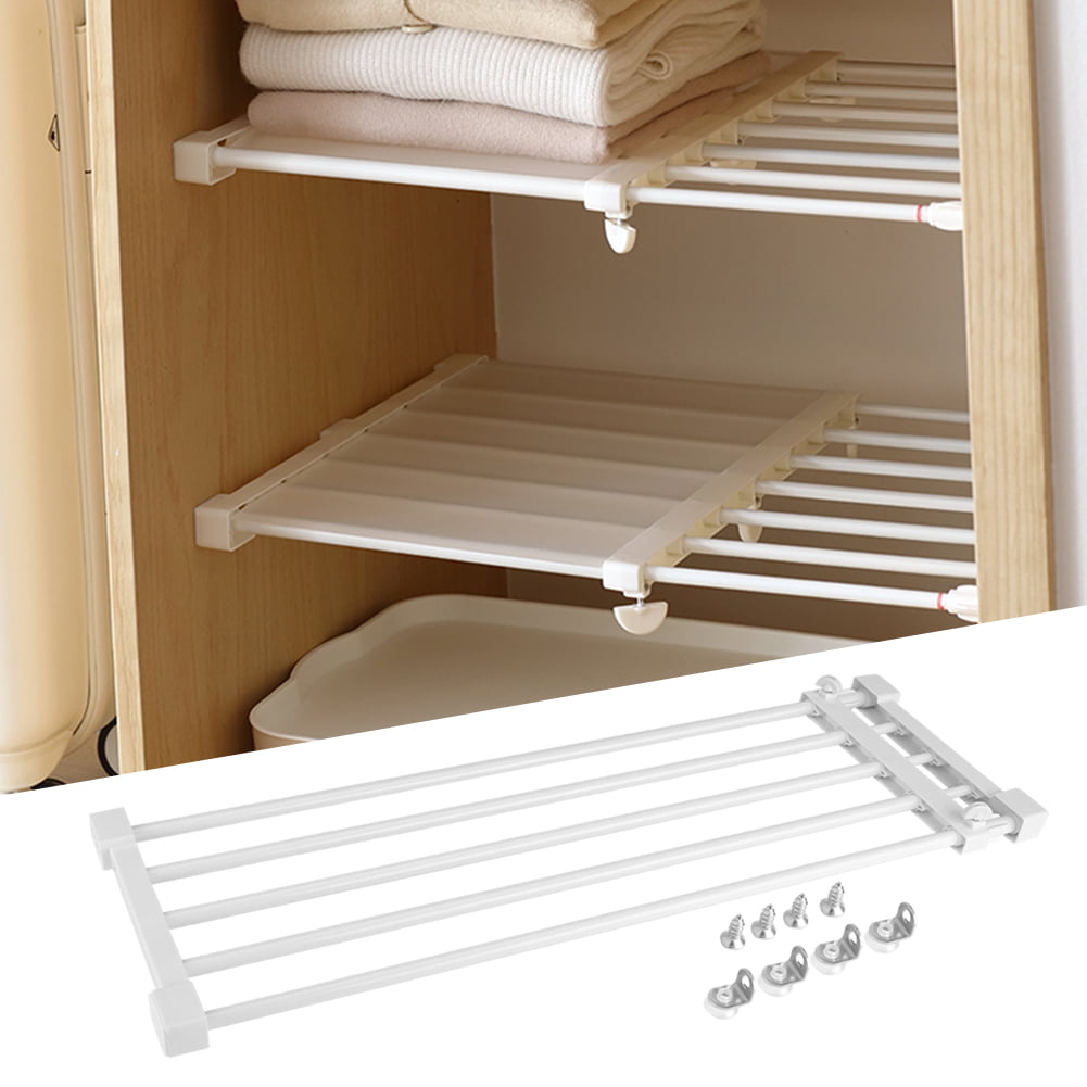 1~4x Closet Shelf Divider Rack Kitchen Bathroom Storage Wardrobe Space Partition 