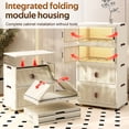 thumbnail image 5 of ENOKING 4 Tier Plastic Storage Organizer Folding Closet Bins with Lid and Wheels, Stackable 156QT, 5 of 15