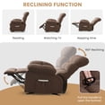 thumbnail image 5 of JONPONY Rocker Recliner Chair, Ergonomic Lounge Chair for Living Room,Small Spaces with Rocking Function,Side Pocket,Brown, 5 of 8