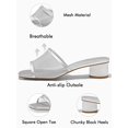 thumbnail image 4 of Mules Slide Sandals Coutgo Mesh con tacón grueso para mujer, 4 of 6