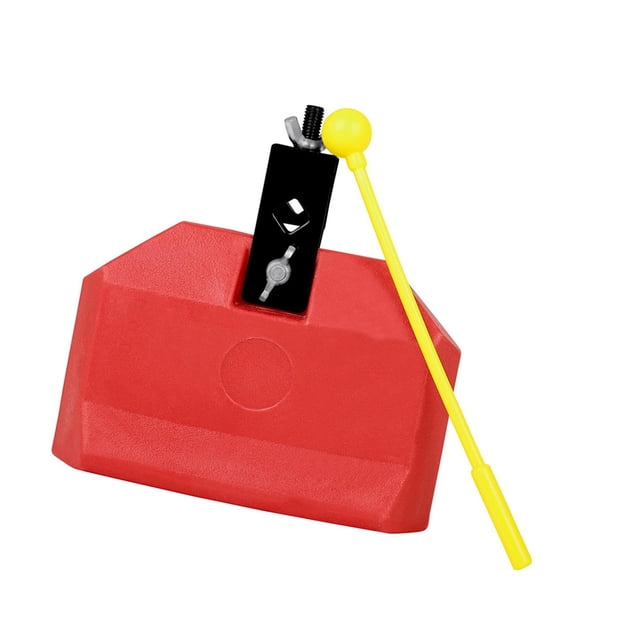 Bunblic Musical Percussion Block Rhythm Blocks Professional, Cow Bell Drum Accessories, Easy to Install Premium Percussion Instrument Red
