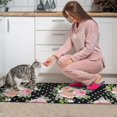 thumbnail image 3 of Pioneer Flower Floral Print Pattern Kitchen Rugs Sets Of 2,Anti Fatigue Kitchen Mat Rugs Non Slip Washable,Decorative Kitchen Floor Mats for Kitchen,Sink,Laundry,17"x30"+17"x47", 3 of 7