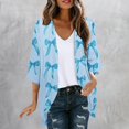 thumbnail image 2 of SEAOPEN Women's Cardigan Sweaters Lightweight Fall Clothes Fashion Long Sleeve Open Front 2025 Jackets Light Blue,M, 2 of 6