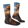 thumbnail image 4 of Yiaed Blue Sky White Cloud Eagle Print Great elasticity Crew Socks Sports socks for Men and Women, 4 of 5