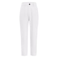 thumbnail image 5 of Tfken Toddler Girls Pants Straight Elastic Waist Solid Color Daily Wear Summer White Trousers Size 13-14 Years, 5 of 9