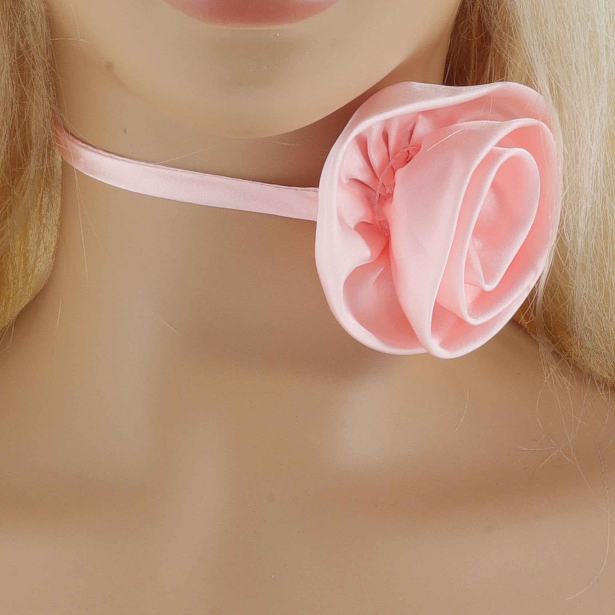 Unique Bargains Rose Adjustable Choker Necklace for Women 1Pc Pink