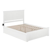Pemberly Row Wood Queen Bed with Matching Footboard in White