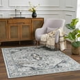 thumbnail image 5 of Hauteloom Liverpool Living Room, Bedroom Area Rug - Traditional - Charcoal, Medium Gray, Light Gray - 7'10" x 10', 5 of 12