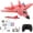 F-22 Red, variant on Upgrade F-22 Raptor Fighter RC Airplane 2.4GHz Remote Control with 6-axis Gyro Stabilizer RTF Easy to Fly Outdoor Toy Jet Aircraft Glider for Beginners
