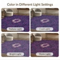thumbnail image 7 of ODIKA 6'x9' Purple Tone Ornate Boho Statement Decorative Symmetry Plum Magenta Washable Area Rug None Non-Slip, Chair-Friendly, for Dining Room, Under Table, Office Décor, 7 of 7