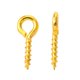thumbnail image 1 of Iron Screw Eye Pin Peg Bails For Half Drilled Beads Golden about 10mm long 4mm wide 1mm thick hole: 2mm about 550pcs/50g, 1 of 6