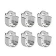 thumbnail image 1 of Unique Bargains Support de Tringle de Garde-Robe en Alliage de Zinc 6 Pcs, Embouts de Tringle de Rideau de Douche Supports de Prises Support de Bride Convient à Tige Dia 19mm, 1 of 4