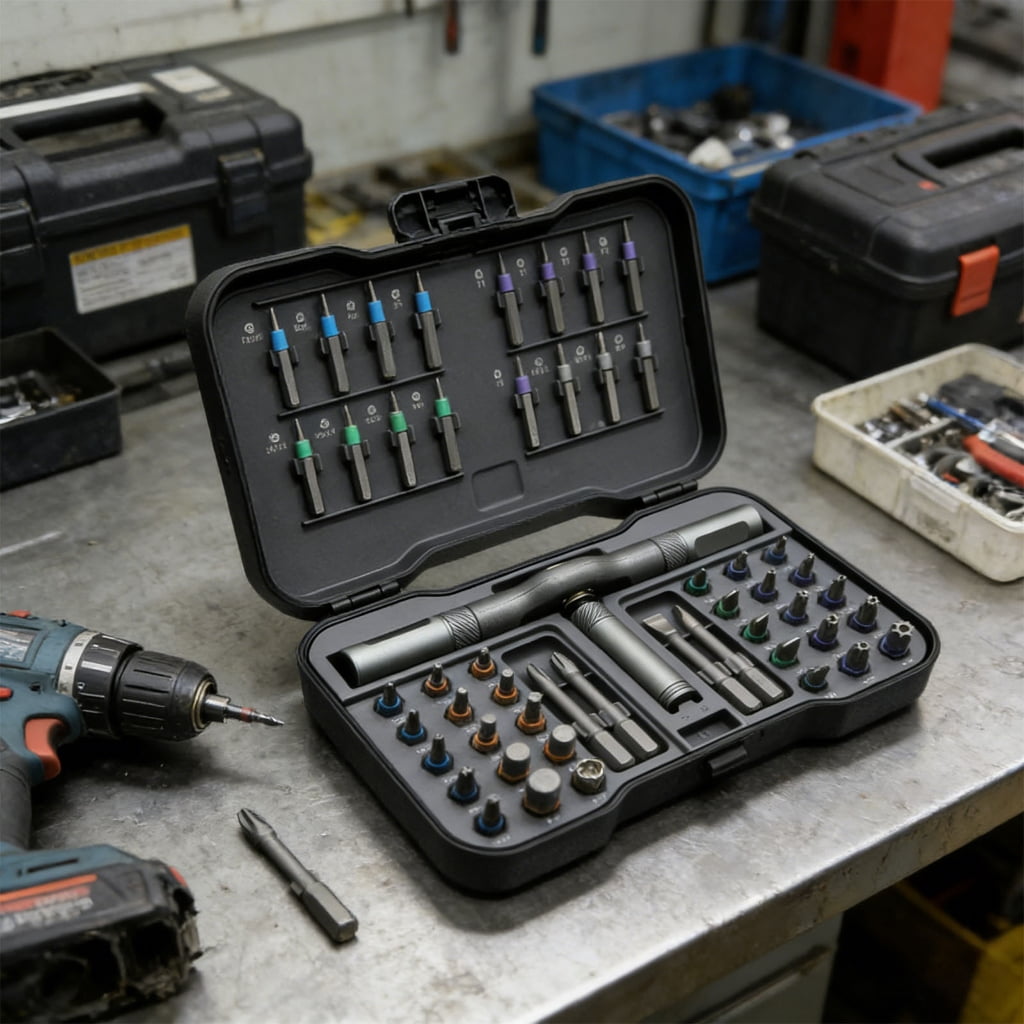 50 In 1 Ratchets Screwdriver Set With Ergonomic Handle And Portable Case For Projects And Professional Repairs