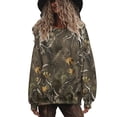 thumbnail image 2 of Maplenight Crewneck Sweatshirts for Women Casual Long Sleeve Tops Camo Maple Leaf Graphic Shirts Fall Fashion Clothes, 2 of 8