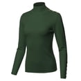thumbnail image 1 of FashionOutfit Women's Fitted Gold Button Detail Soft Long Sleeve Mock Turtleneck Knit Sweater, 1 of 1