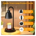 thumbnail image 4 of Candle Warmer Lamp Dimmable Candle Warmer Light Warm White Electric Candle Lamp Warmer with Timer ,Fast Heating, 4 of 6