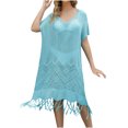 thumbnail image 1 of Vestido de tirantes de camisola sólida sin mangas con estilo de verano para mujer con cuello redondo OAVQHLG3B Store lin121212, 1 of 5