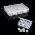 thumbnail image 3 of Transparent Plastic Storage Jewelry Box Compartment Adjustable Container For Beads Earring Box For Jewelry Rectangle Box Case 14.5x8.2x3.5cm, 3 of 6