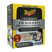 Meguiar's Ultimate Headlight Restoration Kit - Removes Yellowing and Cloudiness from Headlights, G2990