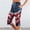 B_ Red, variant on Womens Elastic Waist Splatter Flag Printed Split Hem Capri Pants, Retro Pattern for Independence Day Style Slacks Red XXL