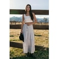 thumbnail image 5 of Cali1850 Women's XS~XL Lined Tiered Elastic Waist Linen Flare Maxi Skirt, 5 of 7