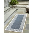 thumbnail image 4 of Unique Loom Outdoor Coastal Collection Area Rug - Caye (2' x 6' Runner Navy Blue/Ivory), 4 of 9