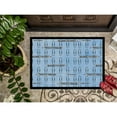 thumbnail image 3 of Watercolor Organized Paper Clips Blue Door Mat, 3 of 4