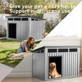 thumbnail image 4 of LOJIAWOWE Insulated Dog House for Large Dogs Outdoor, Weatherproof Resin Pet House with All-Weather Protection, Easy Assembly (Gray), 4 of 8