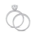 thumbnail image 3 of Everly Women's Moissanite Created Diamond 14k White Gold Bridal Set, 3 of 7