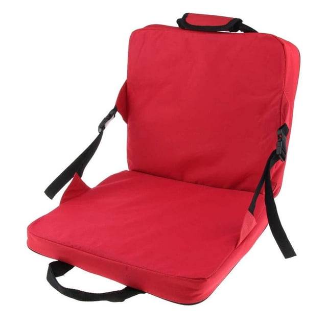 Coussin Pliable avec Support Arrière Navigation de Plaisance Randonnée Indoor Plein Air Outils de Camping Multi-Couleurs Polyester Canoë Siège Bateau Randonnée Pelouses Stade Rouge
