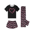 thumbnail image 3 of Arshiner Girls Pajama Set 3 Piece Short Sleeve Sleepwear Summer Soft Cute Pjs Outfits, 3 of 3