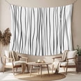 thumbnail image 2 of Black Large Tapestry for Bedroom Wall Hanging Tapestry,Abstract Lines Gradient Minimalist Modern Texture Ceiling Backdrop Tapestries Poster Blanket Wall Decor for Teens Room Living Room 100" x 59", 2 of 8